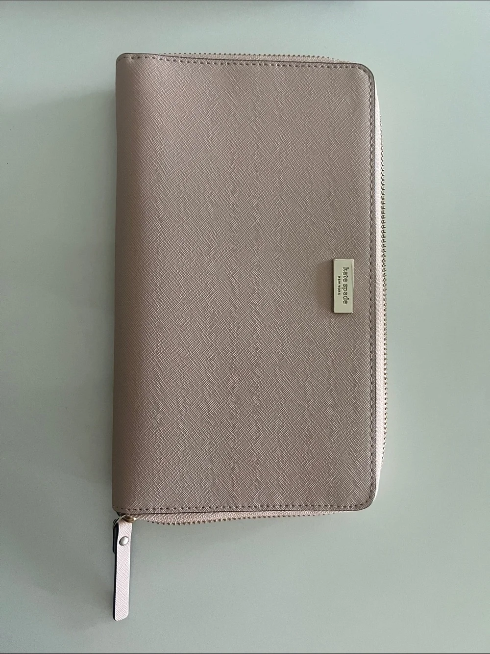 kate spade blush zip-around continental wallet